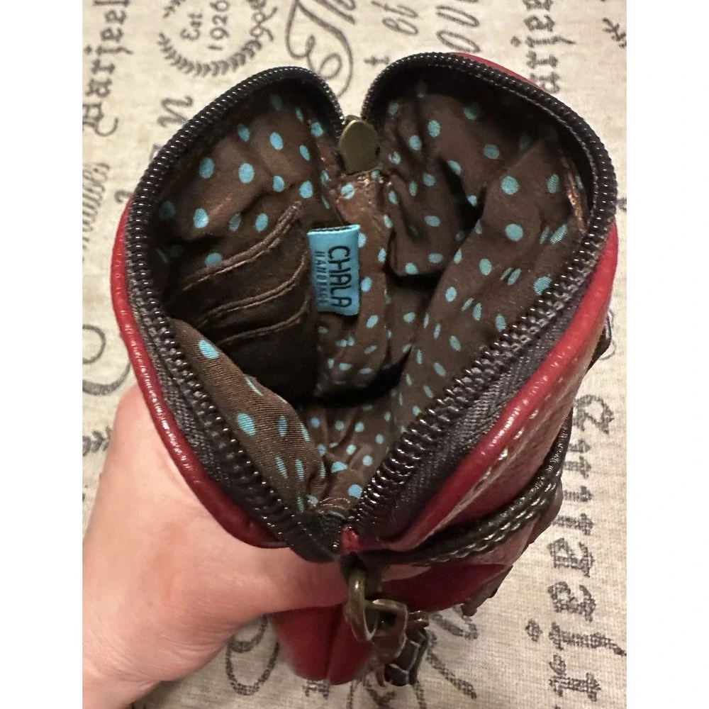 Chala Raccoon Cell Phone/Crossbody Bag Burgundy 5